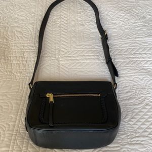 Black Leather Cole Haan Crossbody Bag